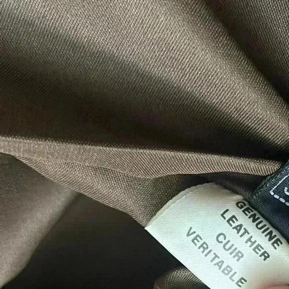 Vintage 70s Brown Leather Pencil Skirt EU 36 XXS - Picture 2 of 14